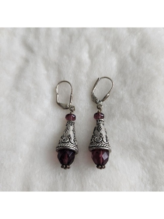 unbranded Jewelry - BALI SILVER AMETHYST EARRINGS